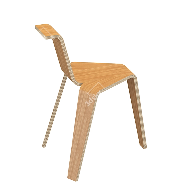 Modern Designer Aka Stool 3D model image 3