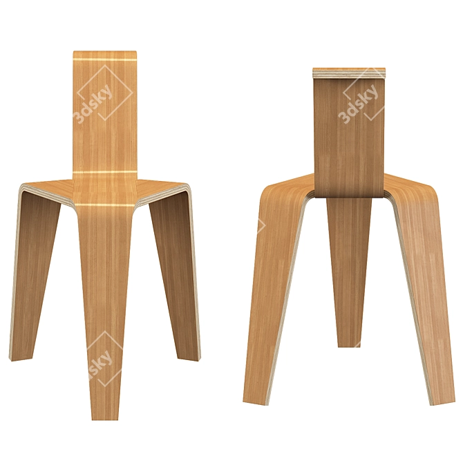 Modern Designer Aka Stool 3D model image 5