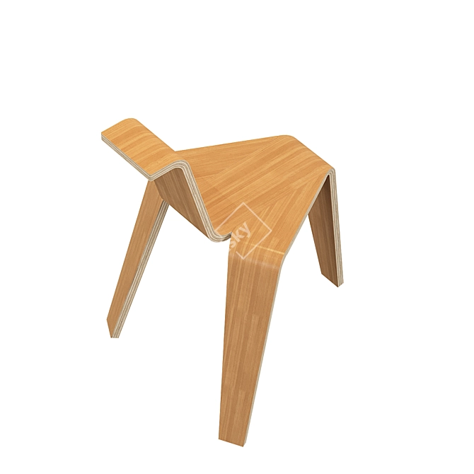 Modern Designer Aka Stool 3D model image 6