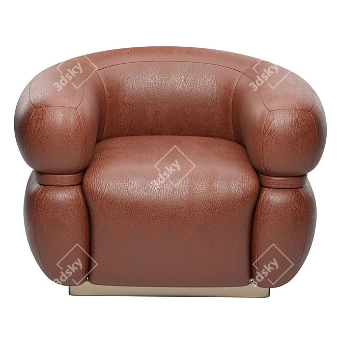 Modern Malibu Lounge Armchair 3D model image 3