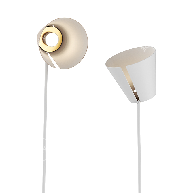 Sleek Modern DTW Floor Lamp 3D model image 2