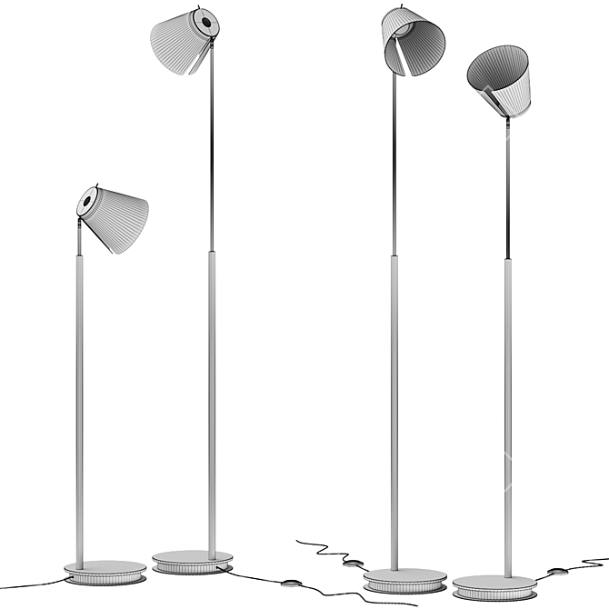 Sleek Modern DTW Floor Lamp 3D model image 4