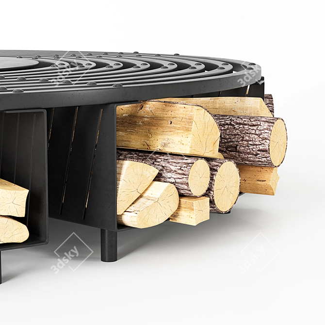 Outdoor Fire Pit 3D Model 3D model image 2