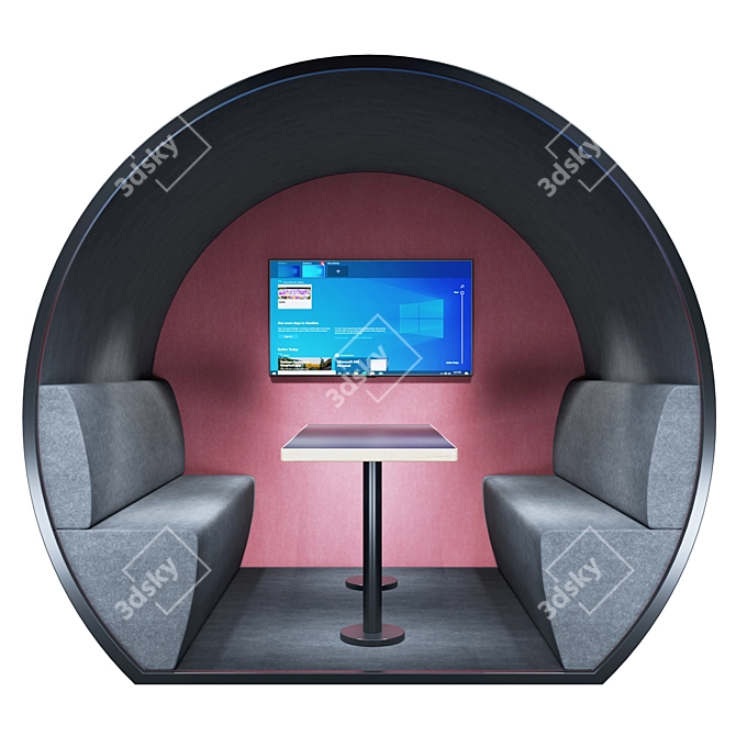 4-Person Meeting Pod for Offices 3D model image 1