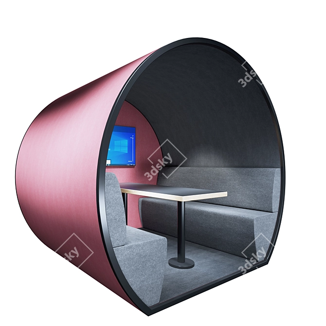 4-Person Meeting Pod for Offices 3D model image 2