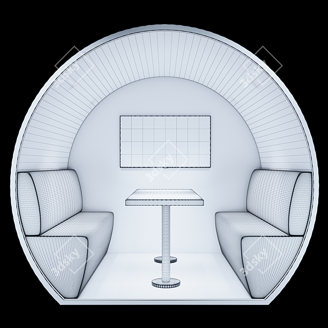 4-Person Meeting Pod for Offices 3D model image 4