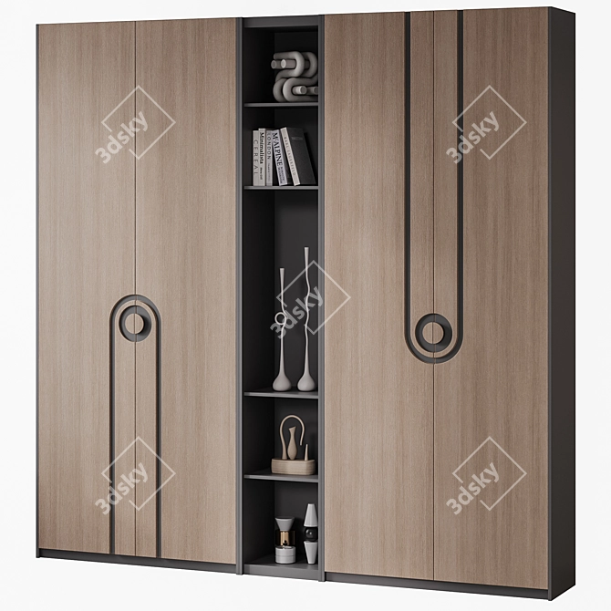 Contemporary Wardrobe Set, 72 Components 3D model image 1