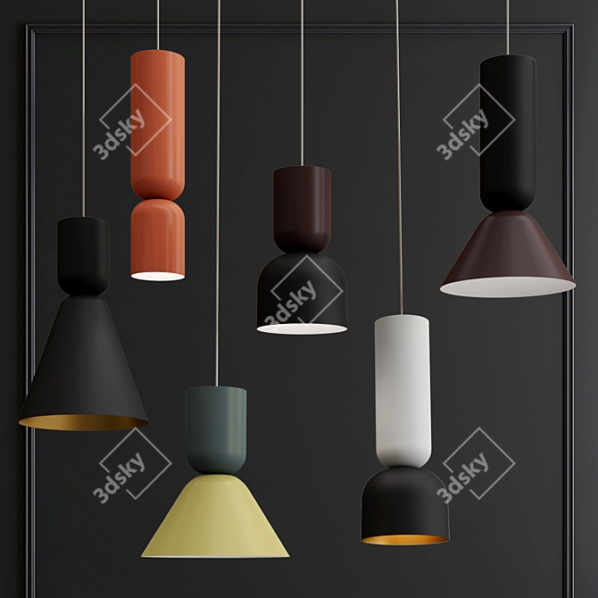 Modern LED Pendant Light Fixture 3D model image 3