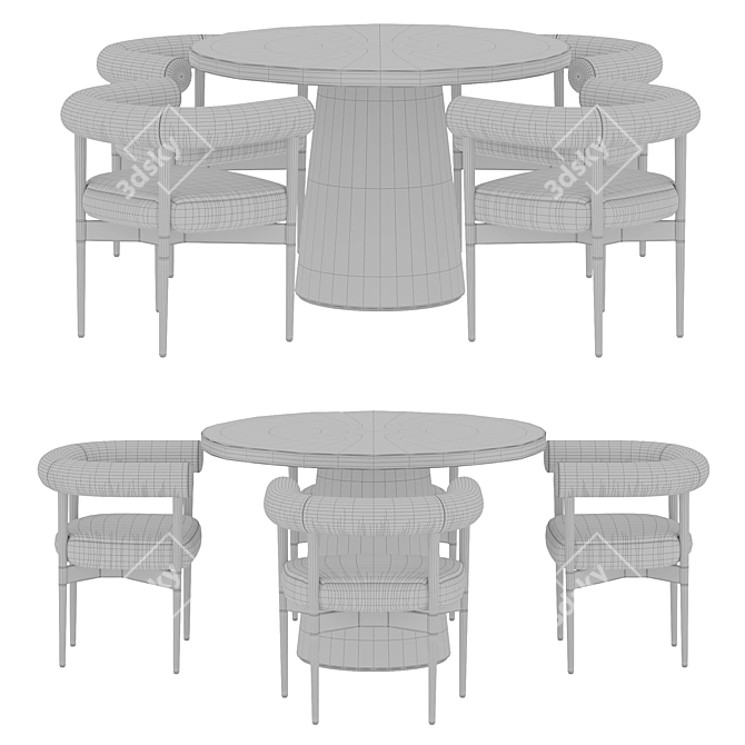 Leanne Ford Dining Set 3D model image 4