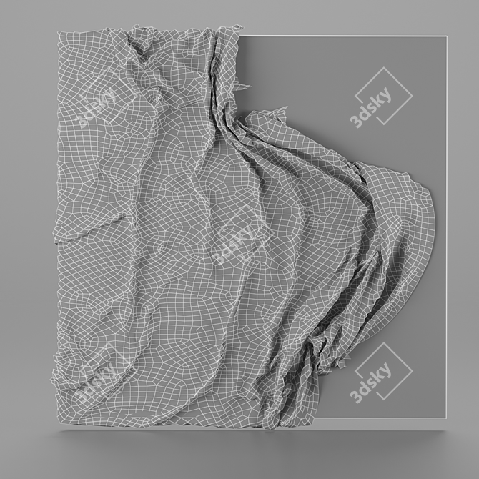 Exquisite Plaster Decorative Panel 3D model image 3