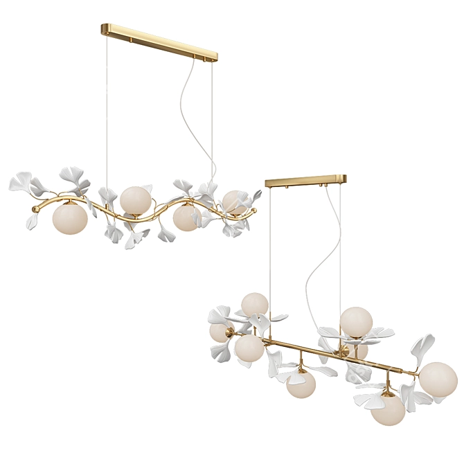 Modern Asta Chandeliers in Two Sizes 3D model image 2