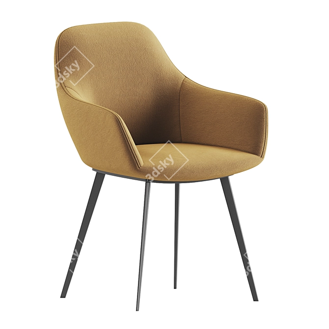 Elegant La Forma Aminy Chair 3D model image 2