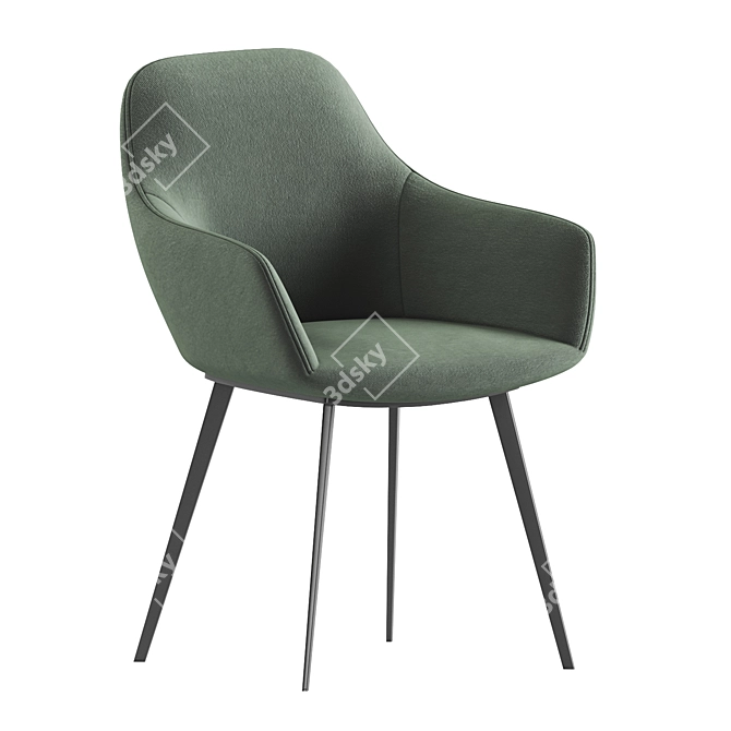 Elegant La Forma Aminy Chair 3D model image 3