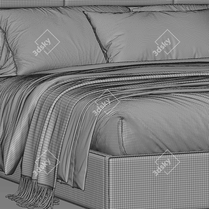 Modern Contemporary RH Modena Bed 3D model image 3