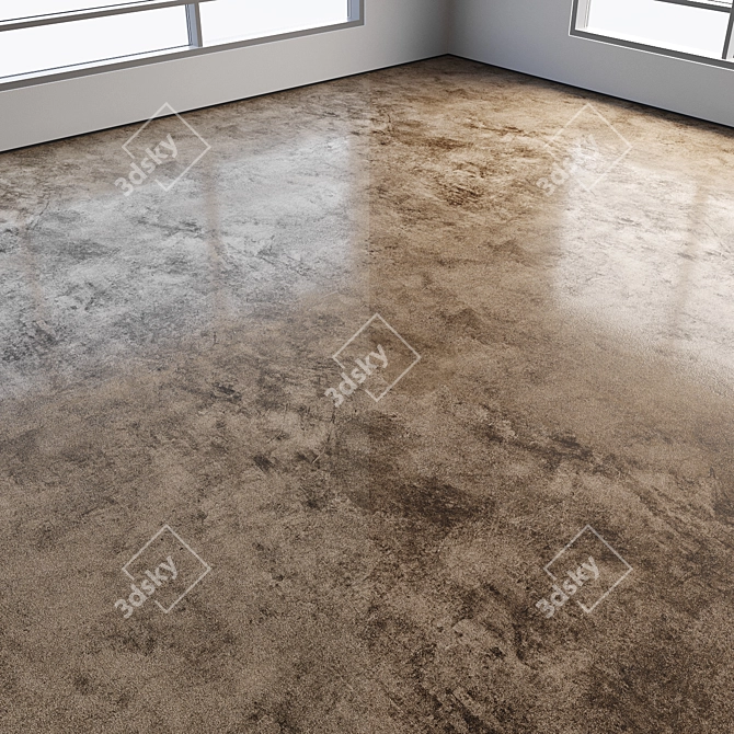 Colored Seamless Polished Concrete Floor 3D model image 4