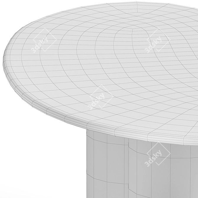 Modern Geometric Steel Table 3D model image 4