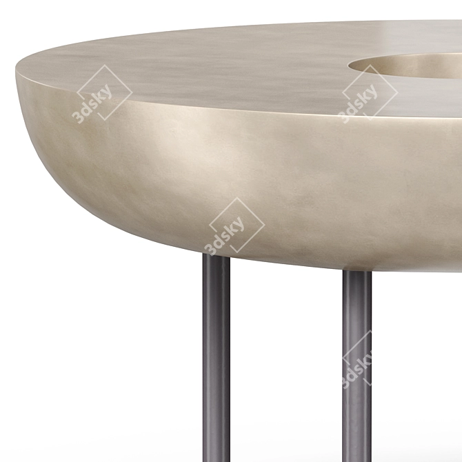 Sleek Botero Metal Table Art 3D model image 3