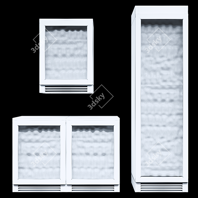 Versatile Fridge Models Trio 3D model image 3