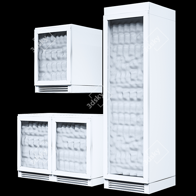 Versatile Fridge Models Trio 3D model image 4