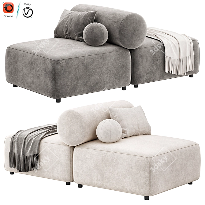 Stylish OFFO Modular Sofa Design 3D model image 4