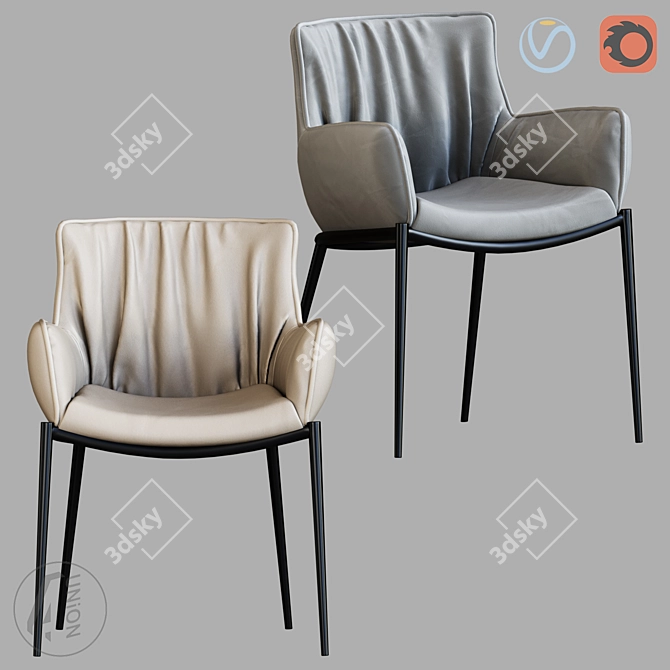 
Modern Stylish Chair GENUI S-6114 3D model image 2