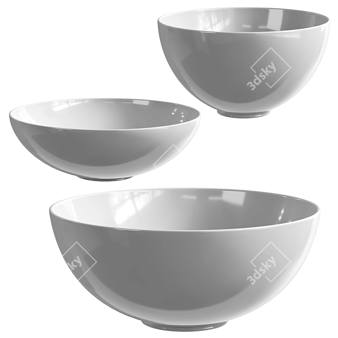 Modern Crosswater Circus Basin Trio 3D model image 2