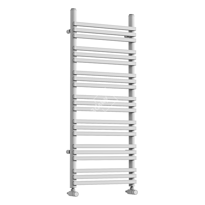 Elegant Steel Towel Warmer Rails 3D model image 2