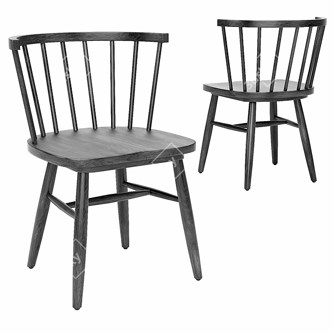 Modern Shaker Style Dining Set 3D model image 4