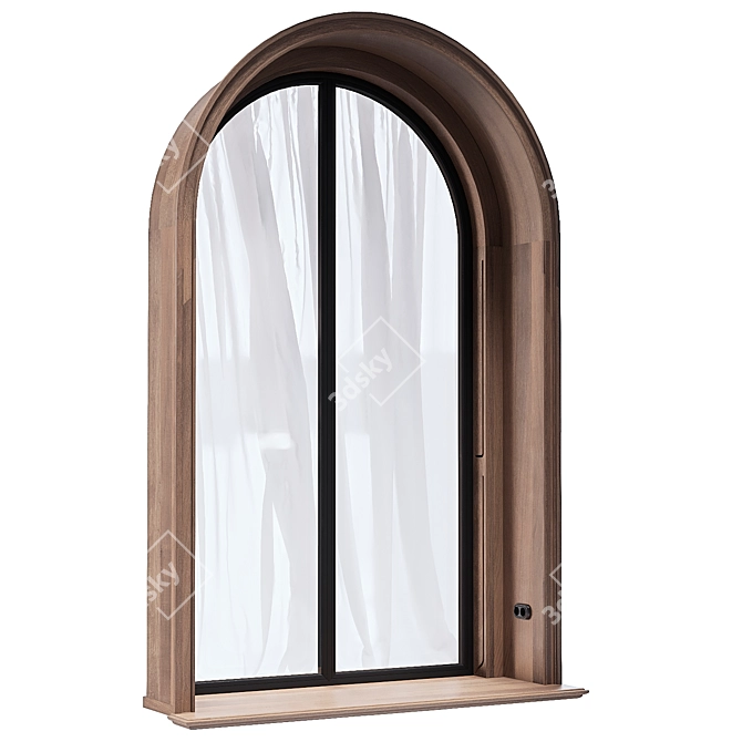 Modern Arch Windows - 3D Assets 3D model image 4