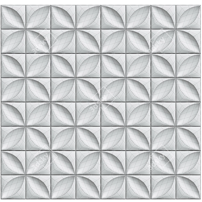 Modern 3D Wall Panels 3D model image 2