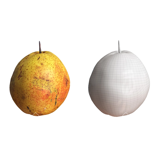 Pear-fection: 4 Realistic Pears 3D model image 3