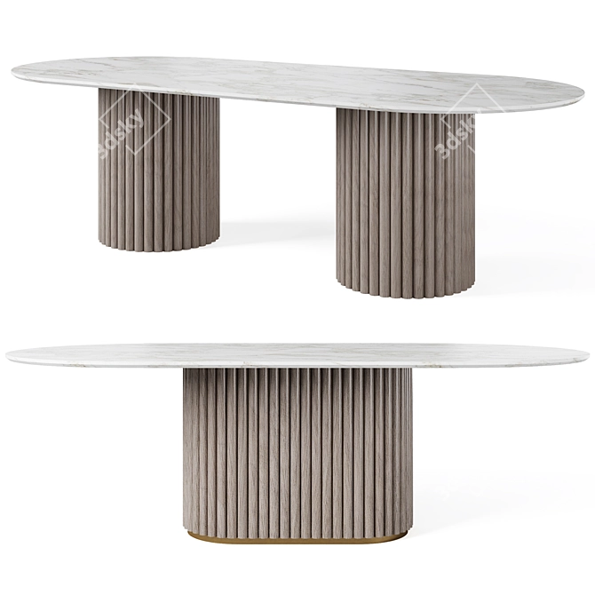 Modern Dining Tables Set Cazarina 3D model image 1