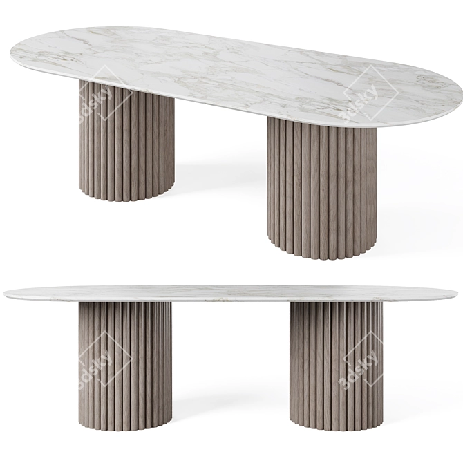 Modern Dining Tables Set Cazarina 3D model image 3