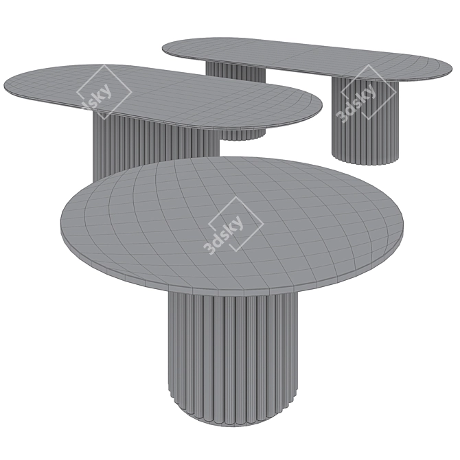 Modern Dining Tables Set Cazarina 3D model image 5