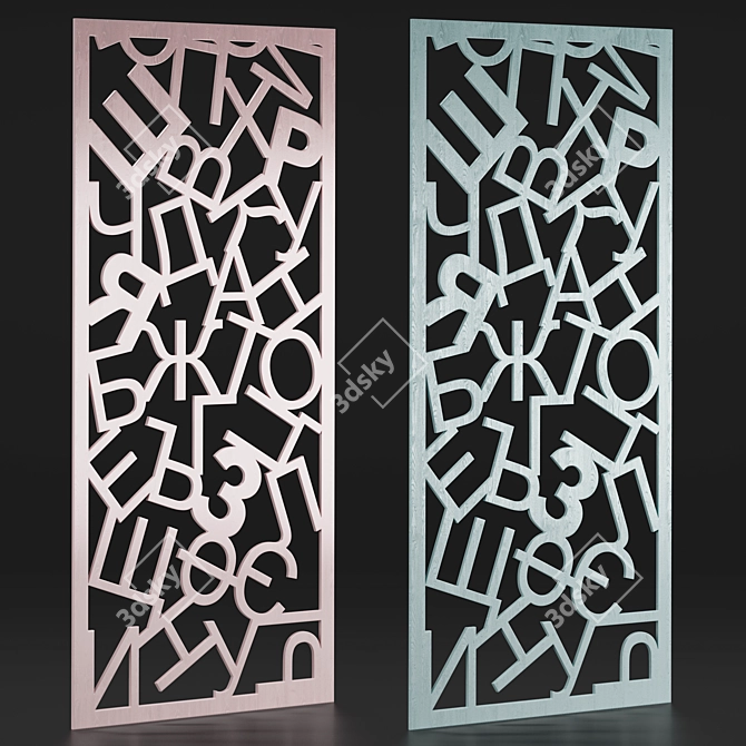 Alphabet Panel Set for Kids 3D model image 1