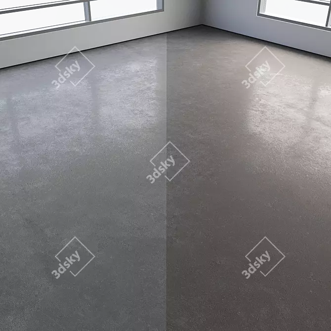 Polished Concrete Flooring in Various Colors 3D model image 4