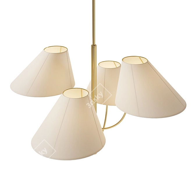 Kinsley Visual Comfort Chandelier Set 3D model image 4