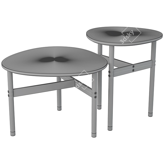 Citterio Side Tables: Geometric Elegance 3D model image 4