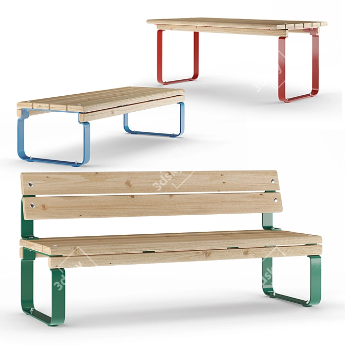 Rosenlund Urban Furniture System 3D model image 3