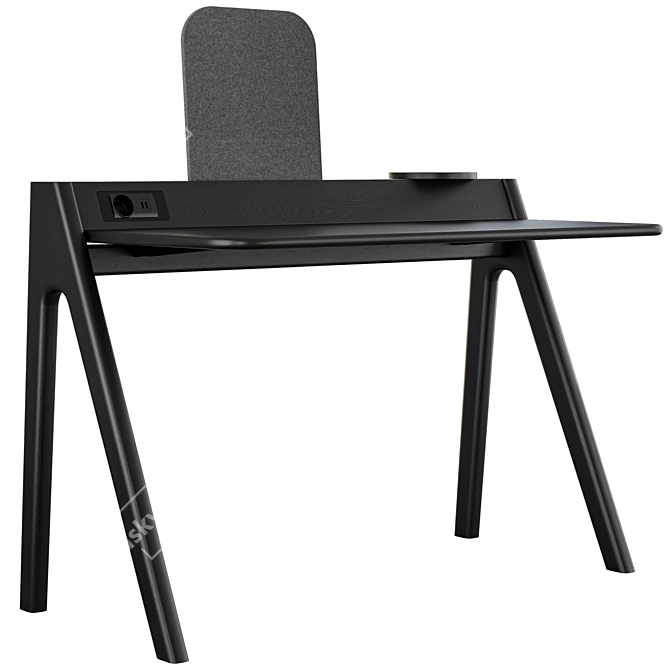 Elegant Compact Workspace Desk 3D model image 1