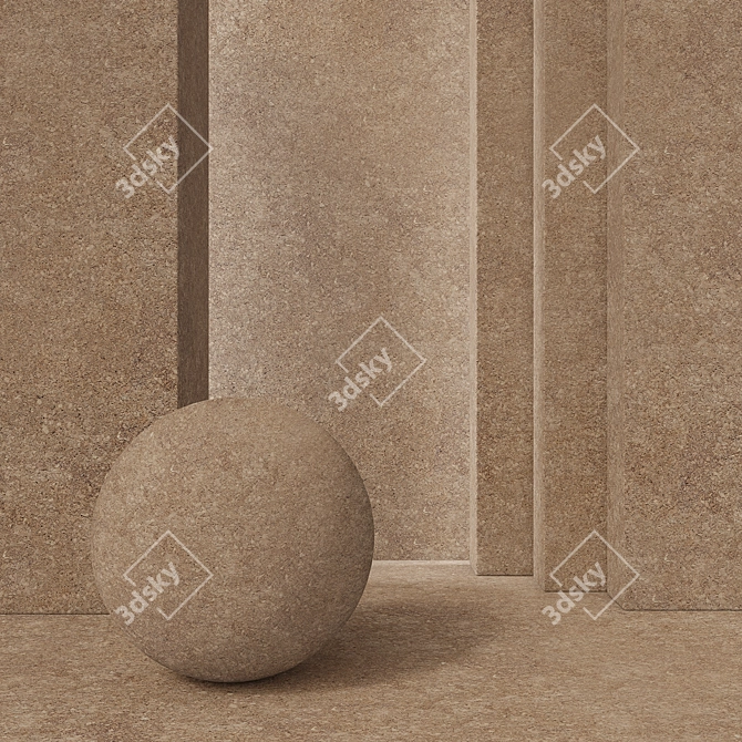 Cork Wood Material for CG 3D model image 1