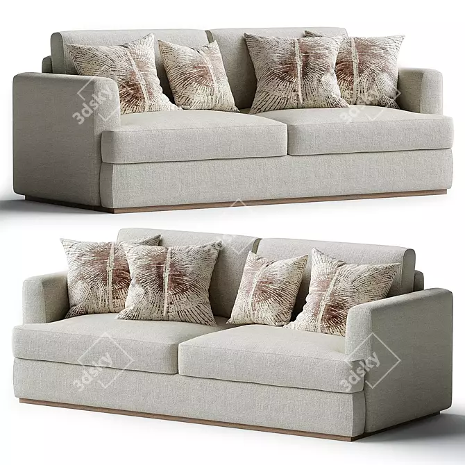 Stylish Camden Storage Sofa 3D model image 1