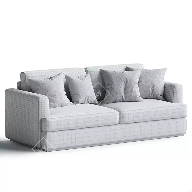 Stylish Camden Storage Sofa 3D model image 2