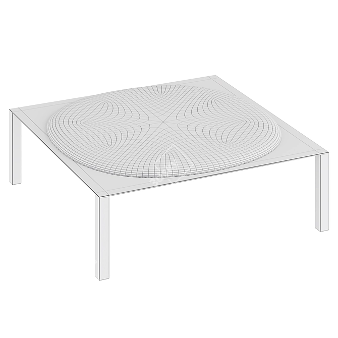 Modern Rustic Split Coffee Table 3D model image 3