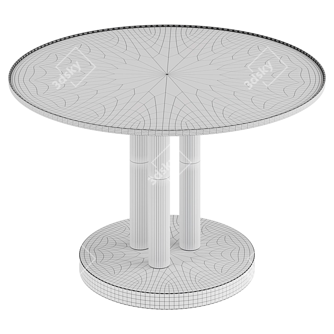 Luxury Wittmann BATON Side Table 3D model image 3