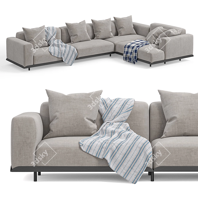 Arflex Modern Sectional Sofa Set 3D model image 1