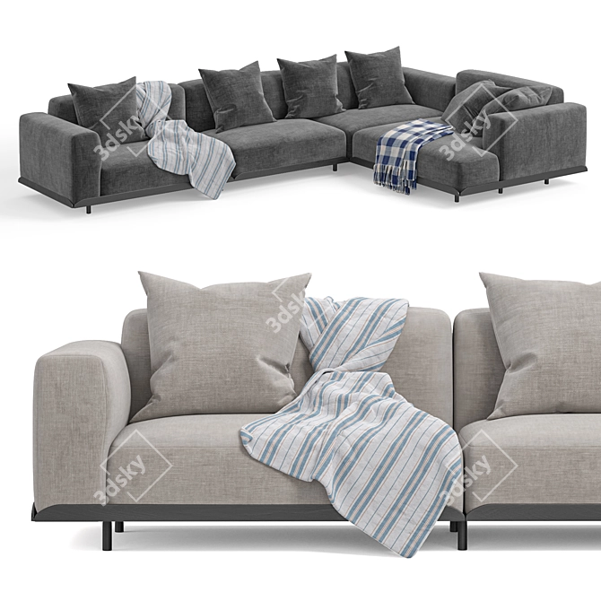 Arflex Modern Sectional Sofa Set 3D model image 2