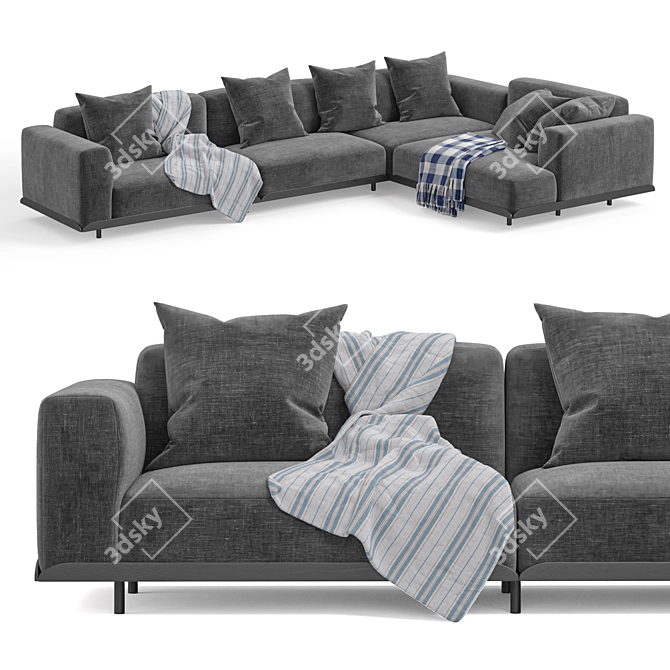 Arflex Modern Sectional Sofa Set 3D model image 3