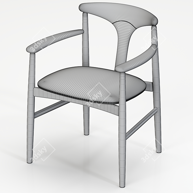 Organic Elegance Tonbo Armchair 3D model image 4