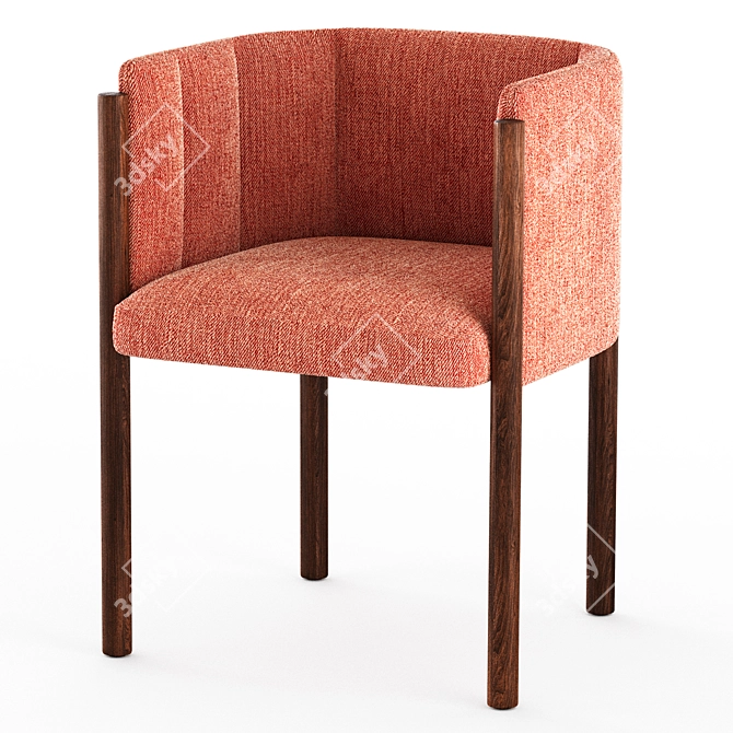 Baia Fabric Armchair by Bross 3D model image 1